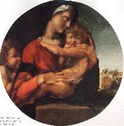 BERRUGUETE, Alonso Madonna and Child with the Young St.Fohn oil painting reproduction
